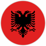 Albania flag round