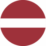 Latvia flag round