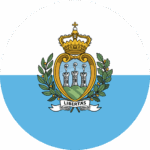 san marino flag rounded
