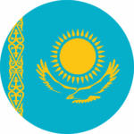 Kazakhstan flag round